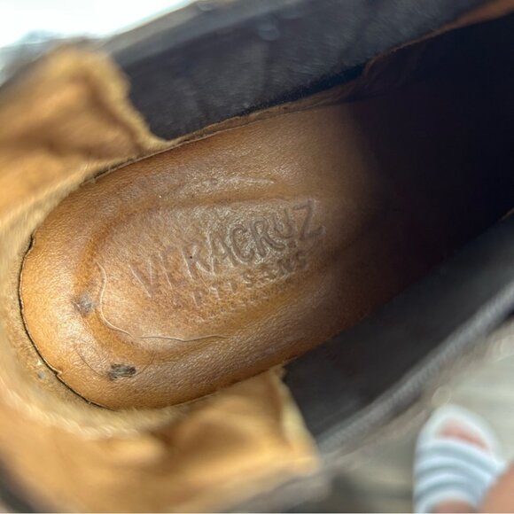 💕 vera cruz Snakeskin Patterned western Ankle Boots leather 37 - Picture 8 of 9